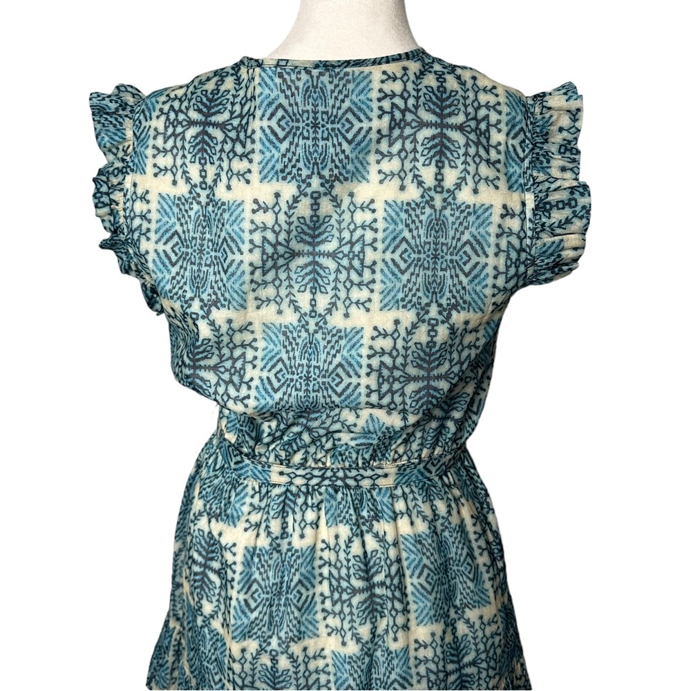 Finley Caroline Sleeveless Geo-Print Ruffle Mini Dress - Picture 7 of 9